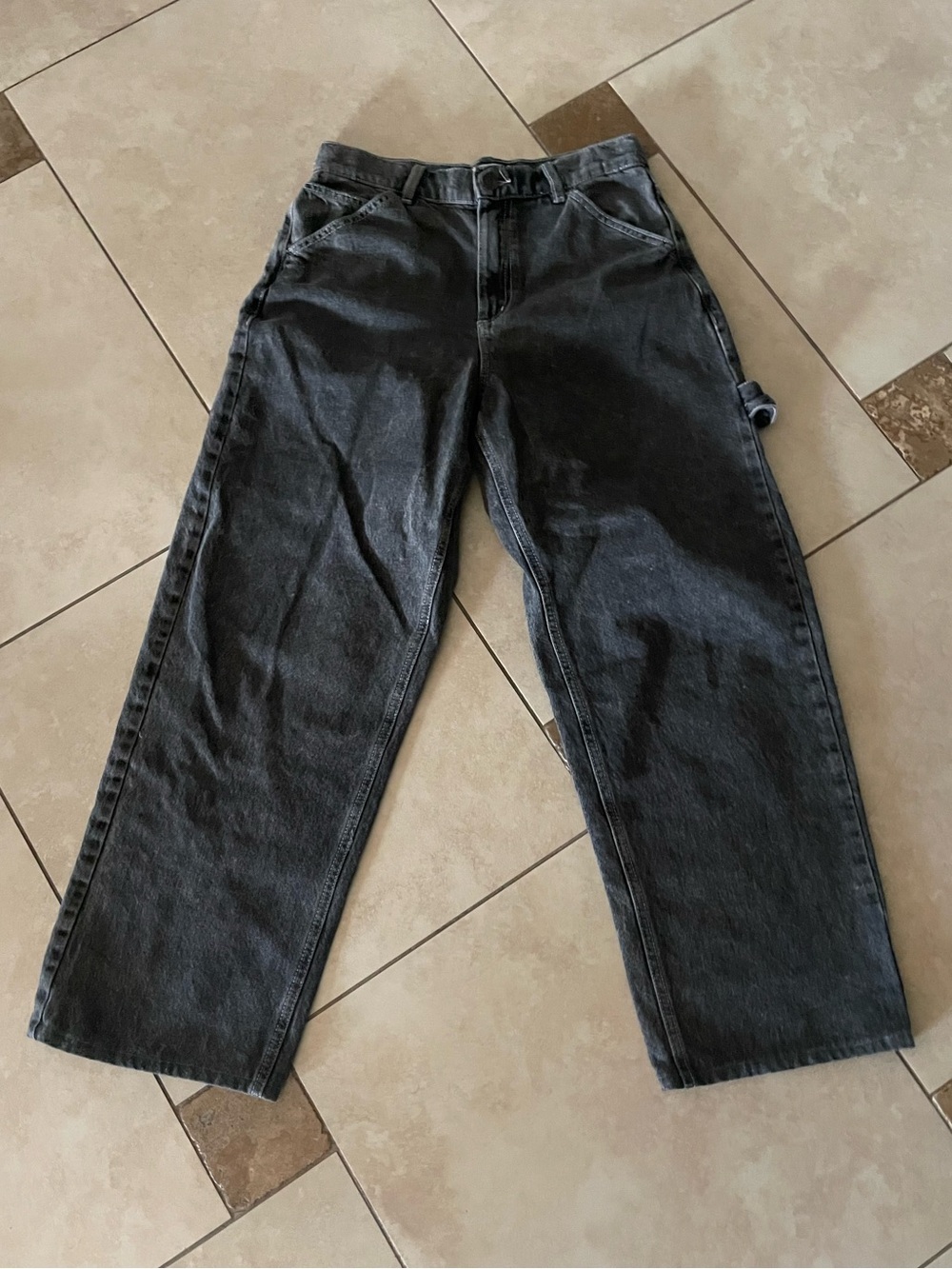 Black Washed Relaxed Fit Jeans